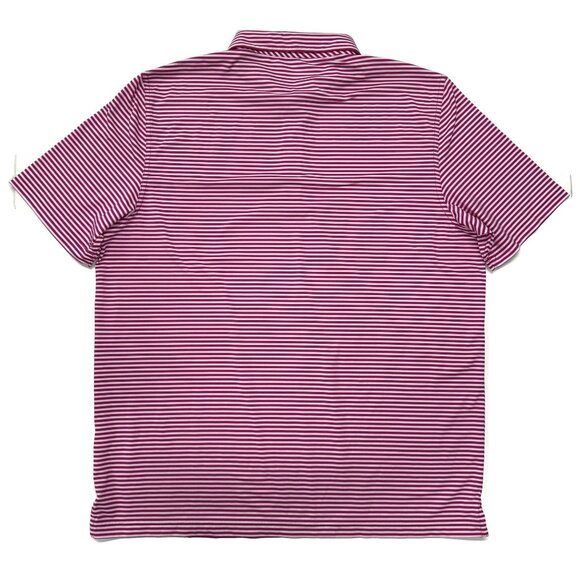 Vineyard Vines Performance Polo Shirt Mens XL Pink Striped Golf Short Sleeve - Picture 8 of 10